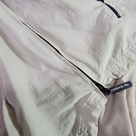 Vintage Mens Ralph Lauren and Chaps Nylon pullover Tan Jacket Size XL - Picture 7 of 12